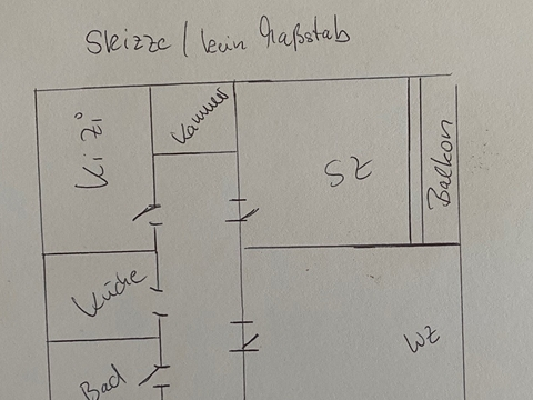 Skizze Grundriss
